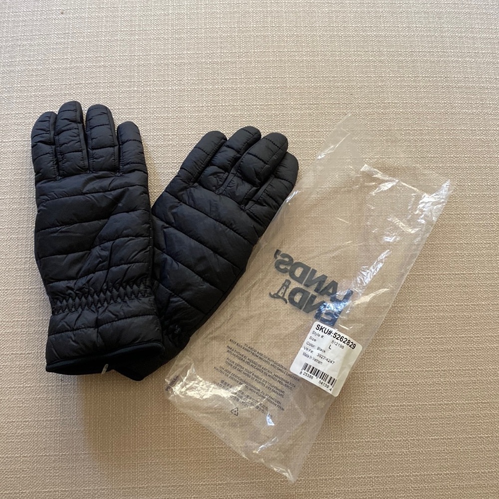 Lands End Women’s Black Gloves
